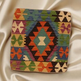 Pernă decorativă Kilim 45x45 față de pernă țesută manual