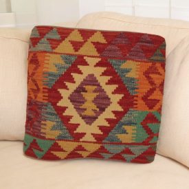   Husă de pernă țesută manual 45x45 Pernă decorativă Kilim