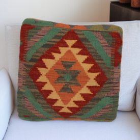Pernă decorativă Kilim 45x45 față de pernă țesută manual