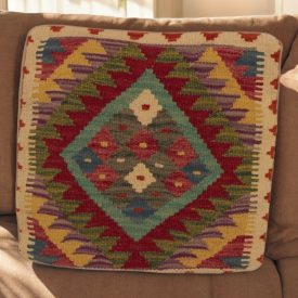   Pernă decorativă Kilim 45x45 față de pernă țesută manual