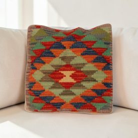 Husă de pernă kilim afgan 40x40 pernă țesută manual
