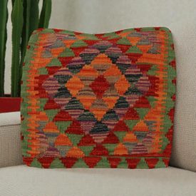 Pernă decorativă orientală 50x50 față de pernă țesută manual Kilim