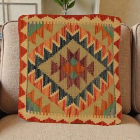 Pernă decorativă orientală 50x50 față de pernă țesută manual