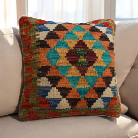 Pernă decorativă Kilim 45x45 față de pernă țesută manual