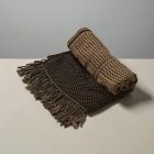 Eșarfă elegantă de damă și de bărbați 215x105 gri-negru cu model autentic