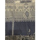 Eșarfă elegantă de damă și de bărbați 215x105 gri-negru cu model autentic