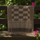 Șal elegant de damă și bărbați 215x105 gri-negru eșarfă din bumbac