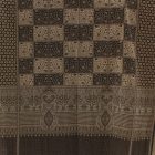 Șal elegant de damă și bărbați 215x105 gri-negru eșarfă din bumbac