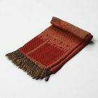 Eșarfă de damă roșie 215x105 șal elegant pentru femei