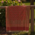 Eșarfă de damă roșie 215x105 șal elegant pentru femei