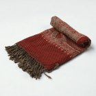 Eșarfă gri-burgund 215x105 eșarfă elegantă din bumbac pentru damă