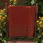Eșarfă roșie 215x105 șal mare din bumbac pentru damă