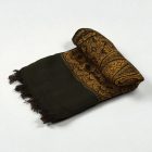 Eșarfă negru-auriu 215x105 șal mare pentru femei din bumbac