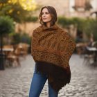 Eșarfă negru-auriu 215x105 eșarfă elegantă din bumbac pentru femei