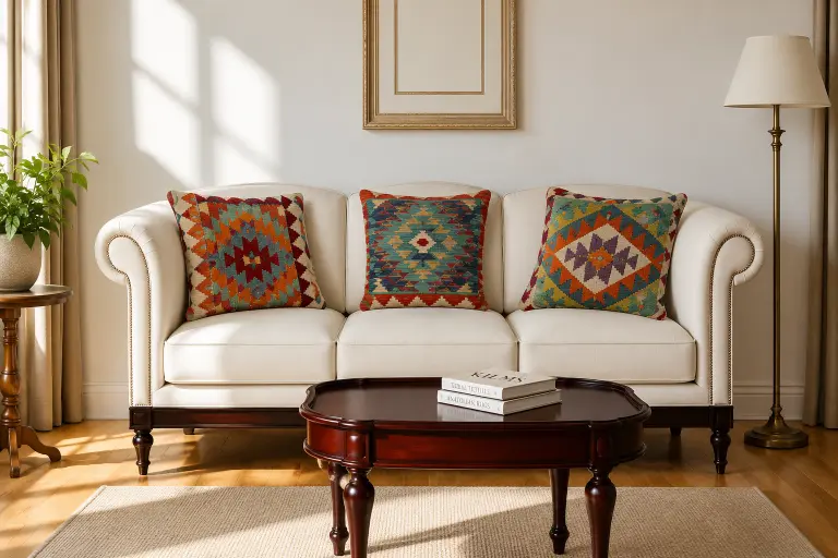 Față de pernă Kilim țesută manual - decor unic pentru casă