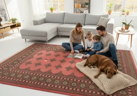 covor de living și animale de companie