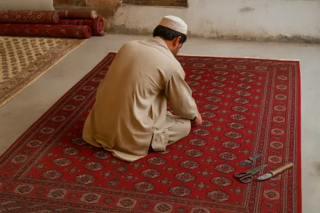 Cum este confecționat covorul pakistanez?